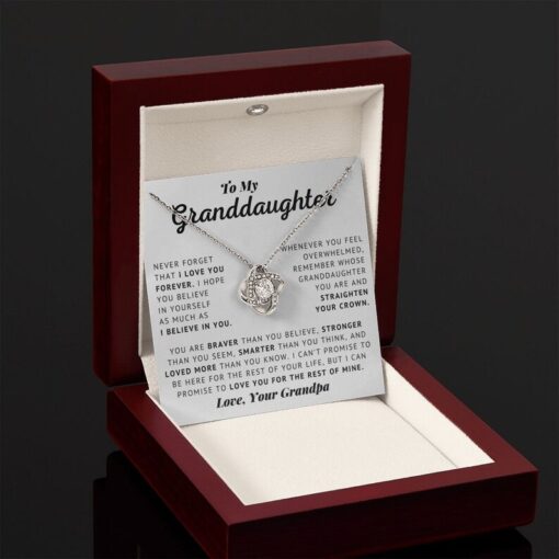 To My Granddaughter Necklace, Sentimental Gift from Grandpa, Granddaughter Birthday Graduation Gift