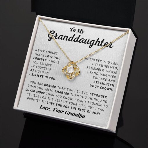 To My Granddaughter Necklace, Sentimental Gift from Grandpa, Granddaughter Birthday Graduation Gift