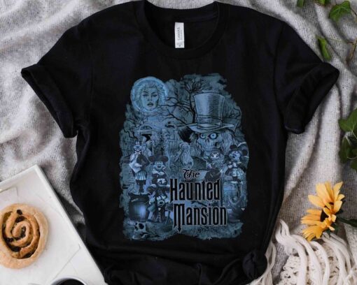 The Haunted Mansion Mickey & Friends Stretching Room Shirt, Foolish Mortals Tee, Walt Disney World