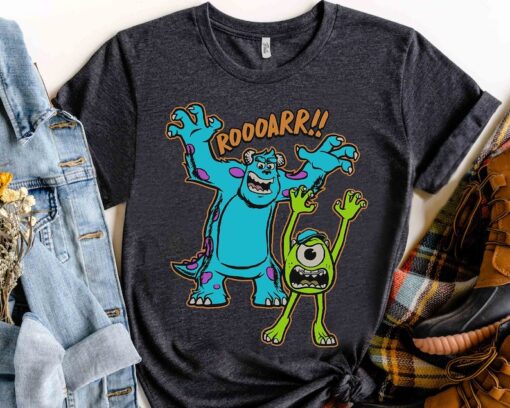 Disney PIXAR Monsters, Inc. Funny Mikey and Sulley Roar Retro Shirt