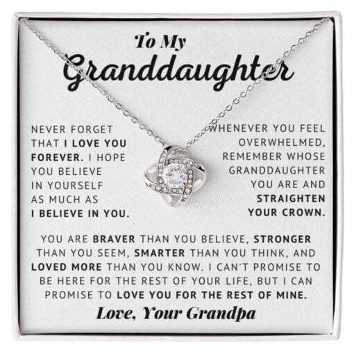 To My Granddaughter Necklace, Sentimental Gift from Grandpa, Granddaughter Birthday Graduation Gift