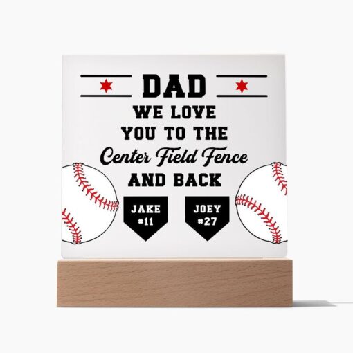 Baseball Gifts, Personalized Acrylic Plaque, Dad Gift from Son, Funny Dad Gift, Father's Day, Dad Birthday Gift