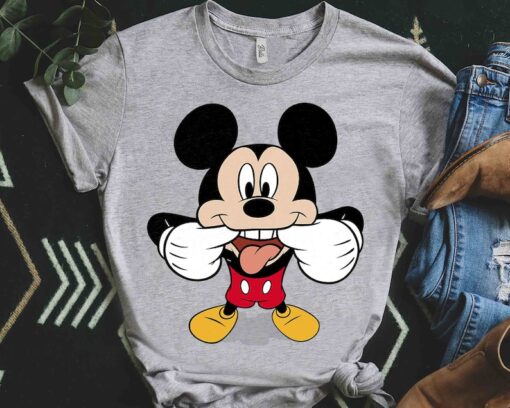 Cute Disney Mickey Mouse Goofy Face Portrait Shirt, Mickey Mouse And Friends Tee