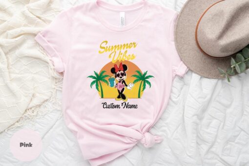 Retro Disney Summer Vibes T-Shirt, Minnie Summer Shirt, Disney Summer Vibes, Disney Summer Mode, Family Vacation Tee