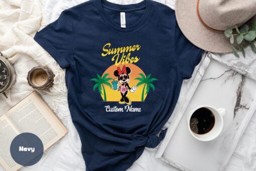 Retro Disney Summer Vibes T-Shirt, Minnie Summer Shirt, Disney Summer Vibes, Disney Summer Mode, Family Vacation Tee