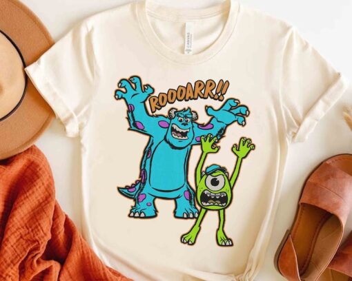 Disney PIXAR Monsters, Inc. Funny Mikey and Sulley Roar Retro Shirt