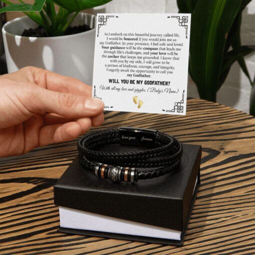 Will You Be My Godfather Gifts, Godfather Bracelet from Godchild on Baptism, Godfather Proposal Gifts