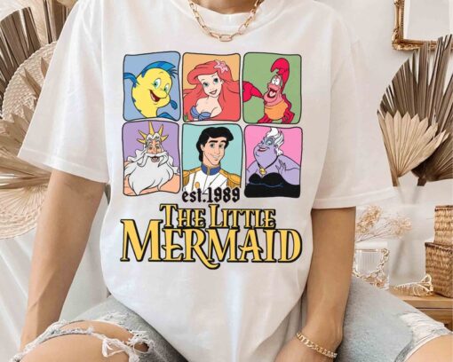 Disney The Little Mermaid Characters Group Shot 1989 Shirt