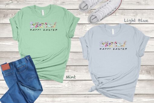 Happy Easter Shirt,Easter Disney Matching,Easter Mickey And Minnie Tee,Funny Easter Disney Friends Shirt