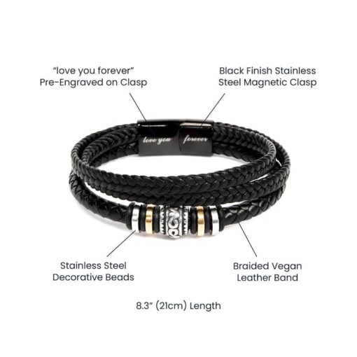 To My Man Bracelet, 6 Month 2 Year Anniversary, Long distance Relationship Boyfriend, Christmas Gift for Husband Fiancé