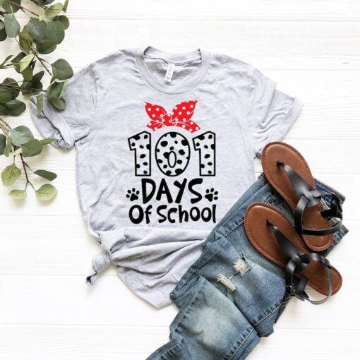 101 Days of School Dalmatian Dog Shirt, 100th Day Of School Shirt