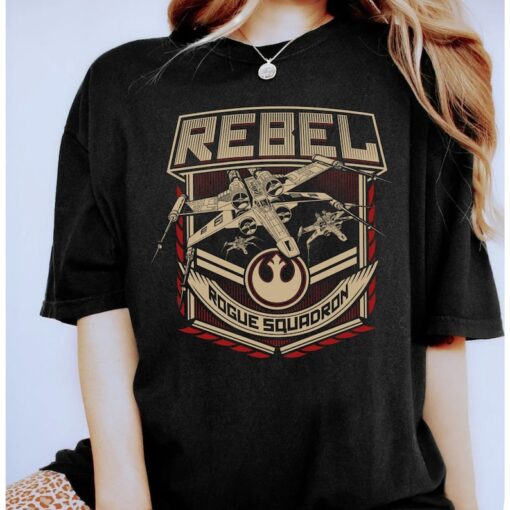 Star Wars Ship X-Wing Rebel Rogue Squadron Badge Graphic Shirt