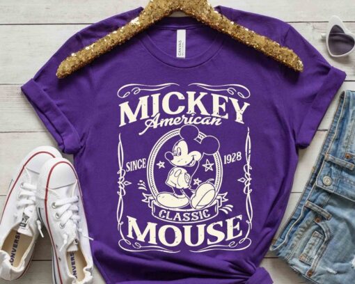 Disney Mickey Mouse Classic Pose American 1928 Retro Shirt, Mickey & Friends Tee