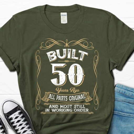 Built 50 Years Ago All Parts Original Shirt, Vintage 1974 T-shirt, Gift for Grandpa, 50th Birthday Men's Shirt