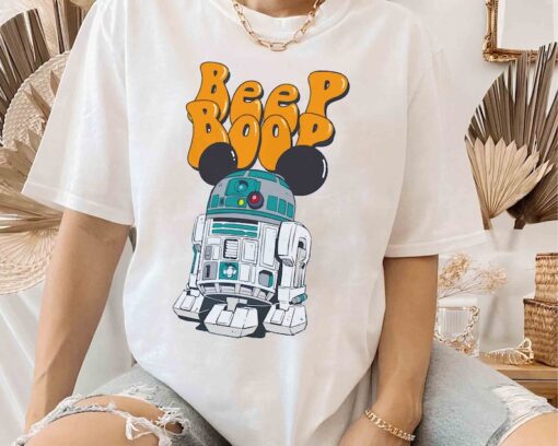 Star Wars Cute Droid R2-D2 Beep Boop Costume Mickey Ears Shirt