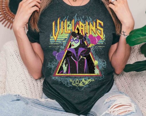 Disney Sleeping Beauty Villains Maleficent Mickey Ears Balloon Shirt