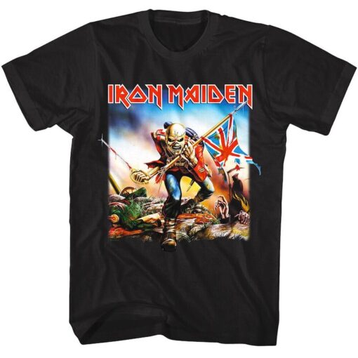 IRON MAIDEN Men's T-Shirt Trooper Invasion of Rarities Album Eddie Soldier Heavy Metal Band Merch Tees