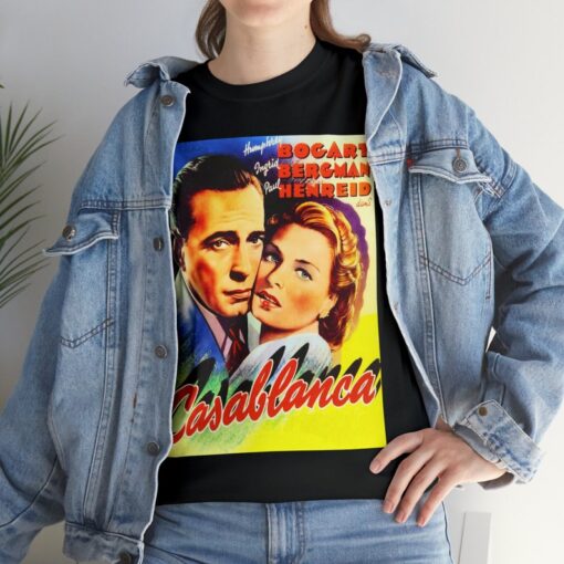 Vintage Shirt Casablanca classy old Hollywood movie poster Tee Shirt Retro vintage movie Tee Shirt For Old Hollywood