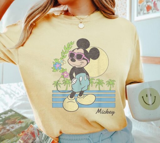 Mickey Retro Beach Shirt, Mickey and Friends T-shirt, Summer Vibes, Beach Vacation, Disneyland Trip, Holiday Tee