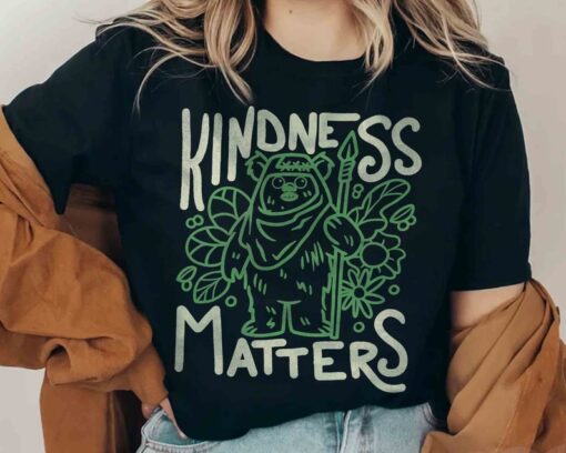 Star Wars Earth Day Ewok Endor Outline Kindness Matters Shirt