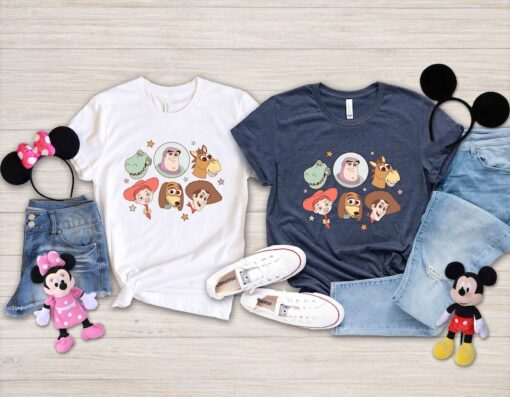 Retro Disney Toy Story Characters Shirt, Disney Toy Story Shirt, Toy Story Woody T-Shirt, Buzz Lightyear Shirt