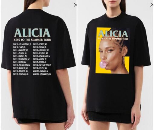 Alicia Keys Music Shirt World Tour 2024 T-Shirt, Alicia Keys Summer Tour 2024 T-Shirt