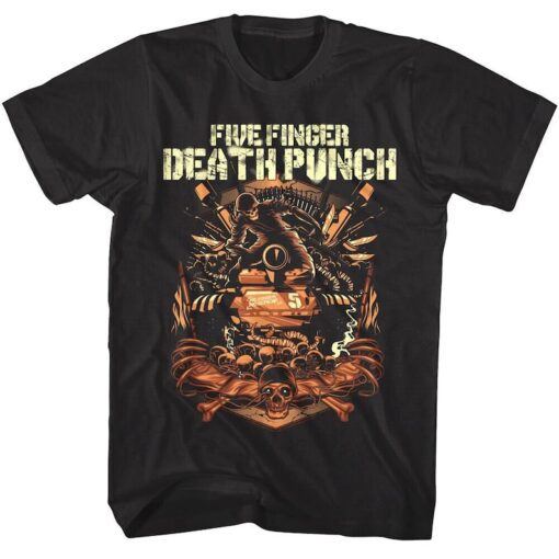 Five Finger Death Punch Shirt Skulls and Knives Tank Tees