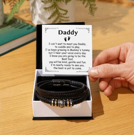 Dad Bracelet Gift, Birthday, Christmas, Fathers Day Gifts, Jewelry for Dad, Gift for Father from Daughter, To My Dad