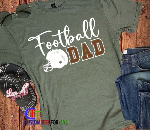 Football Dad Shirt - Sports Football Tshirt - i love football- Daddy Cheerleader - Fathers day gift for dad- dad