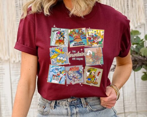 Disney The Mountains Are Calling And I Must Go T-shirt, Mickey And Friends Thunder Space Splash Tee