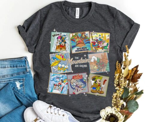 Disney The Mountains Are Calling And I Must Go T-shirt, Mickey And Friends Thunder Space Splash Tee