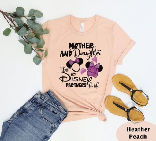 Disney Mother Daughter Shirt, Disney Trip T-Shirt, Best Trip Partners Tee, Disney Matching Shirt, Minnie Head Mom Shirt