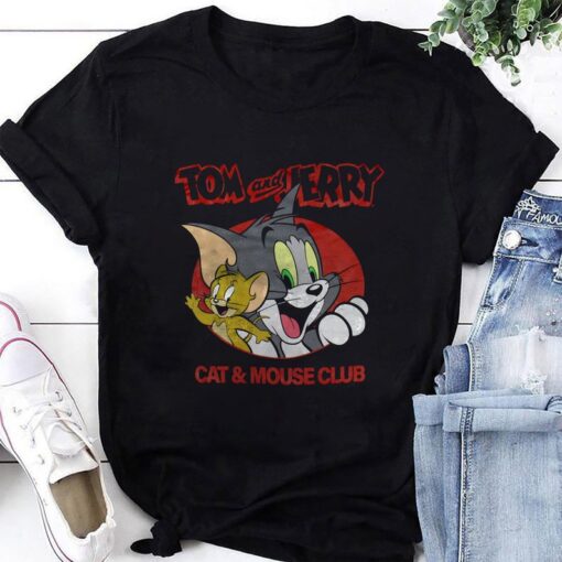 Tom And Jerry Cat & Mouse Club T-Shirt, Tom And Jerry Shirt Fan Gifts, Tom And Jerry Cartoon Network Shirt