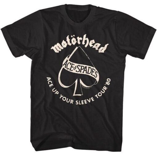 Motorhead Band Shirts Ace Up Your Sleeve Tour 80's Men's Tees