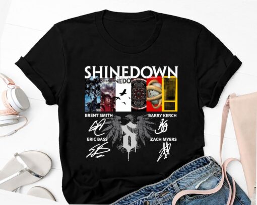 Shinedown Band Signatures Graphic Shirt, Shinedown Rock Band Tour Shirt, Shinedown 2023 Tour Merch