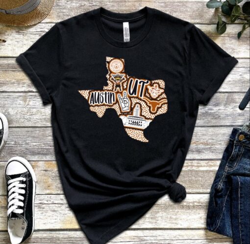 longhorns Texas state, Hook 'Em Horns, Longhorn Tee, longhorn game day tee,