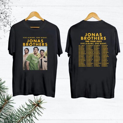 Jonas Brothers The Tour 2023 Five Albums One Night T-Shirt, Jonas Brothers Shirt, Jonas Brothers Concert Shirt