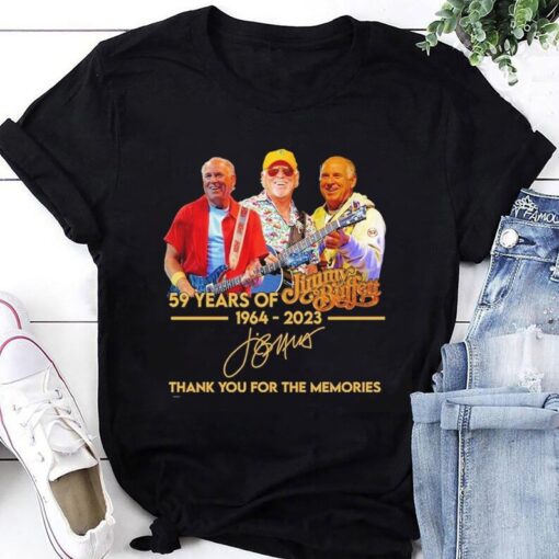 R.I.P Jimmy Buffett Shirt, 59 Years 1964-2023 Jimmy Buffett Shirt, Jimmy Buffett Signature Fan Gift Shirt