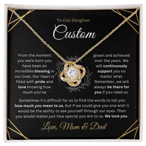 To My Daughter Necklace, Personalized Mother Daughter Necklace, Mother Daughter Gifts, Mom and Dad Gifts