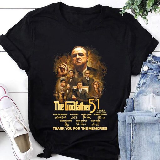 The Godfather 51th Anniversary 1972-2023 Signature T-Shirt, The Godfather Shirt Fan Gift, The Godfather Movie Shirt