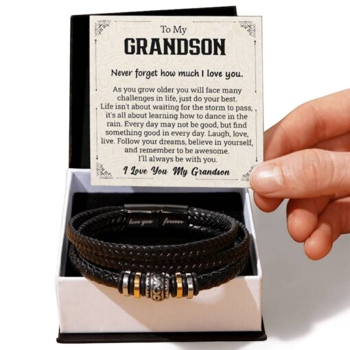 To My Grandson Bracelet, Gift For Grandson, Grandson Gift From Grandparents