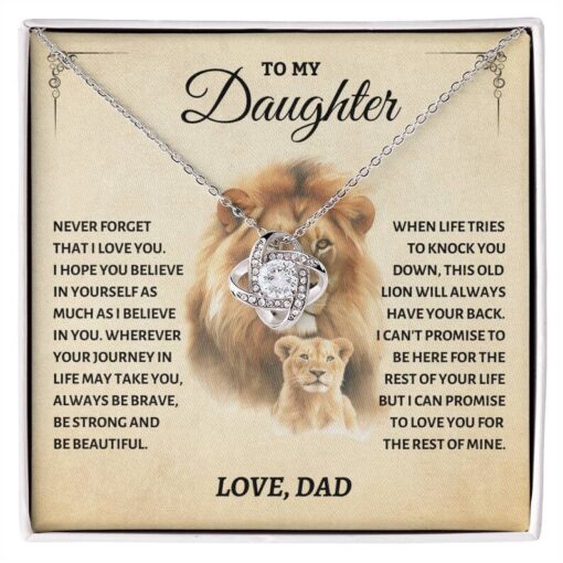 To My Daughter Necklace Gift from Dad, Sentimental Gift for Daughter Birthday Christmas, Daughter Father Gift