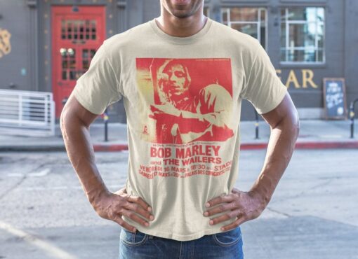 Bob Marley & The Wailers 1979 Vintage Ivory Coast Poster T-Shirt