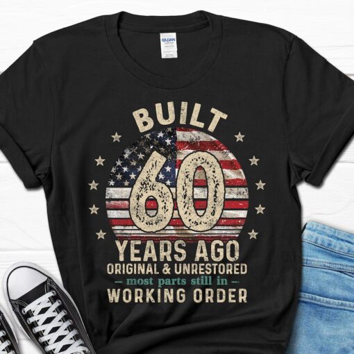 Built 60 Years Ago Shirt, Vintage 1964 Shirt, 60th Birthday Gift, Turning 60 Gift, Retro Classic T-Shirt for Him