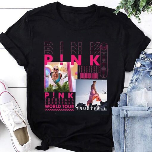 Pink On Tour Shirt, Trustfall Tour 2023 Pink P!nk T-Shirt, Pink P!nk Trustfall Album Shirt, Pink Merch, Tour 2023 Tee