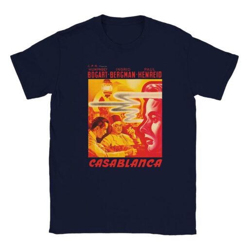 Casablanca Classic Poster Tee: Vintage Hollywood Cinema | Old cinema lovers gift | Casablanca T Shirt