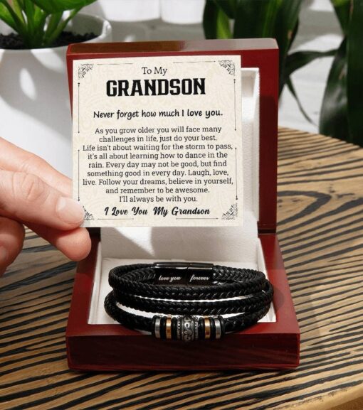 To My Grandson Bracelet, Gift For Grandson, Grandson Gift From Grandparents