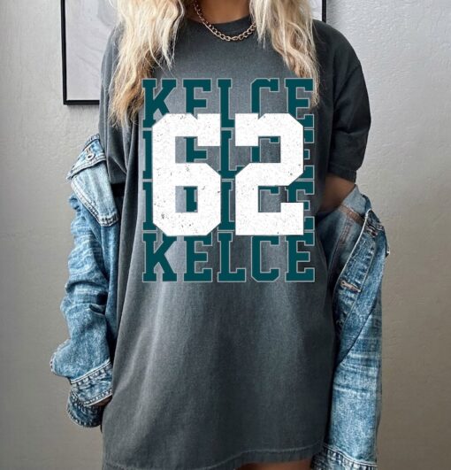 Jason Kelce Shirt, Philadelphia Football Sweatshirt, Jason Kelce 62 T-Shirt, Vintage Kelce Philly Football Shirt