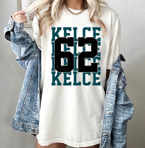 Jason Kelce Shirt, Philadelphia Football Sweatshirt, Jason Kelce 62 T-Shirt, Vintage Kelce Philly Football Shirt