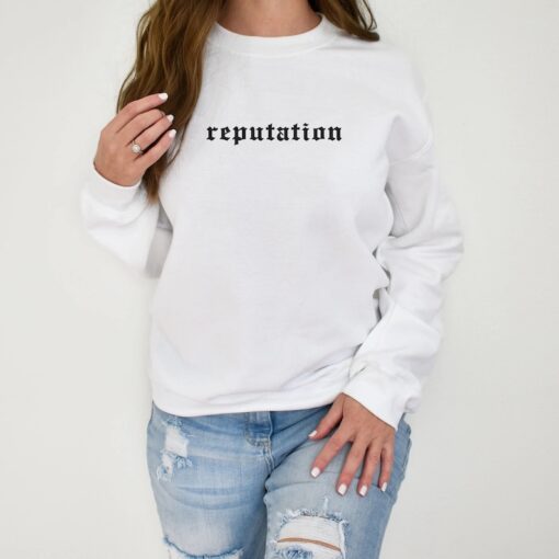 Embroidered Reputation (Center Chest) Unisex Crewneck Sweatshirt | Reputation | Taylor Swift Eras Tour Sweatshirt